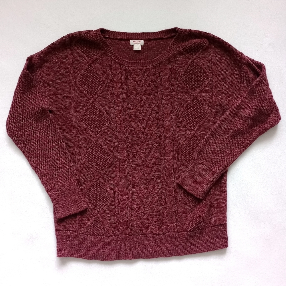 Mossimo▪️Maroon Scoop Neck Sweater - Picture 1 of 5